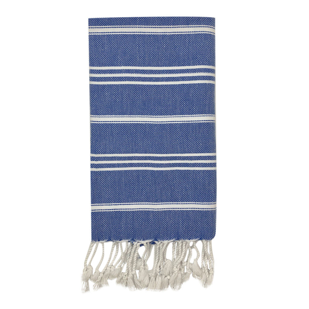 blue turkish hand towel