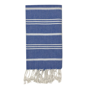 blue turkish hand towel