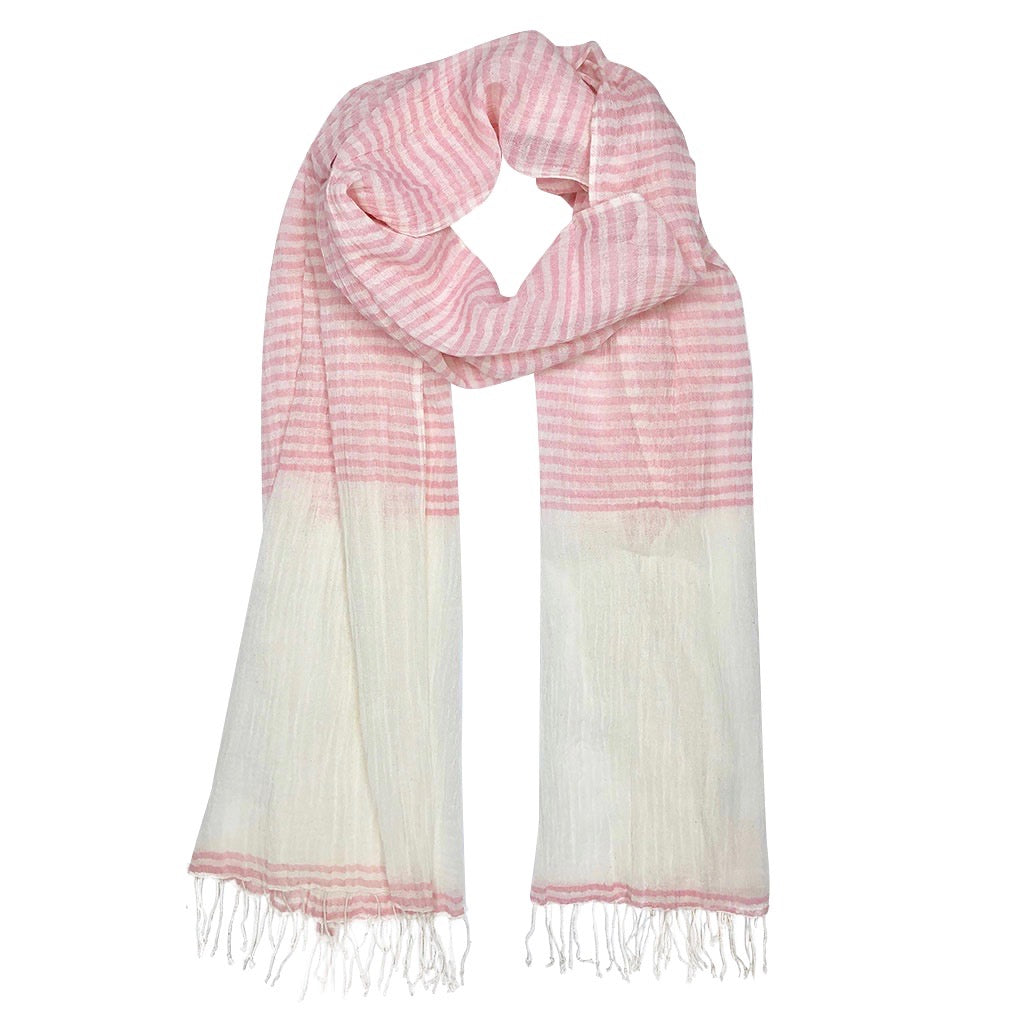 pink stripe scarf