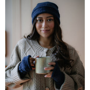 alpaca beanie gloves bliue
