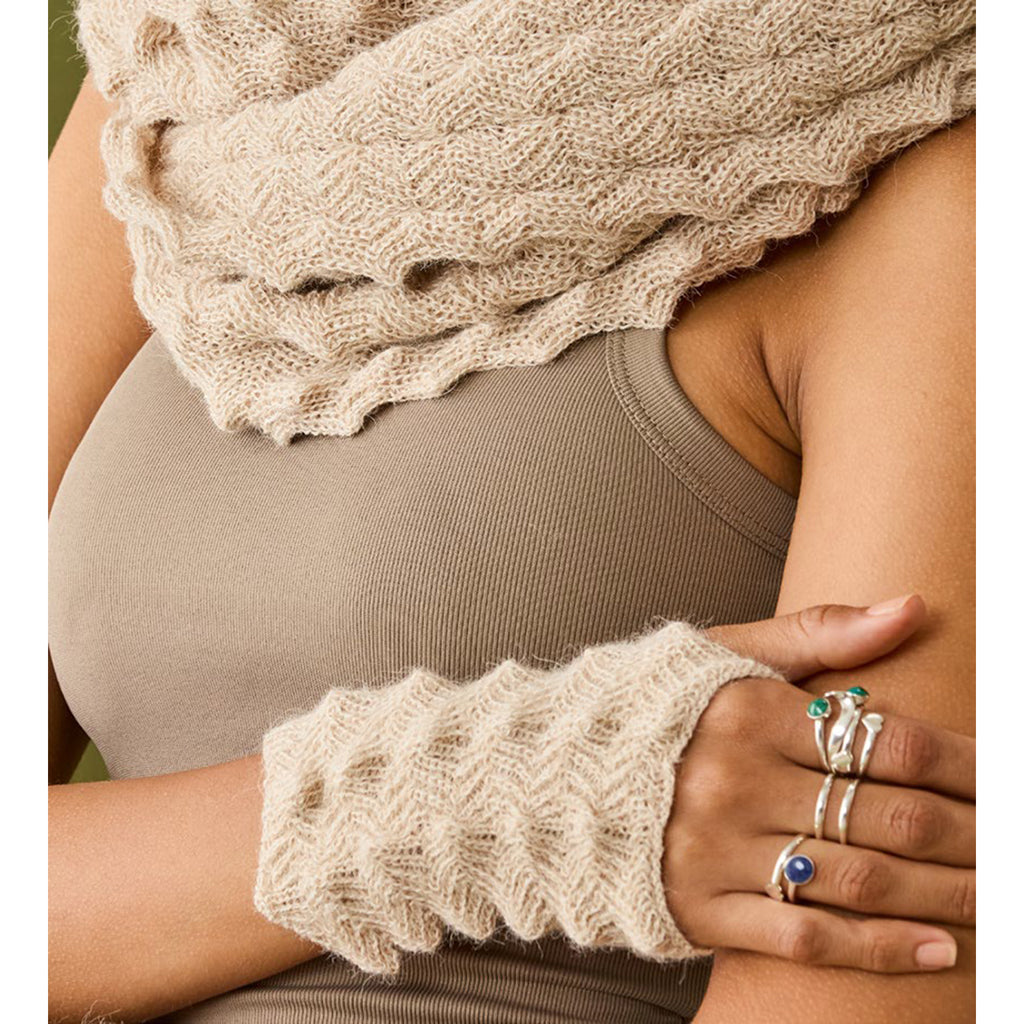 beige alpaca gloves