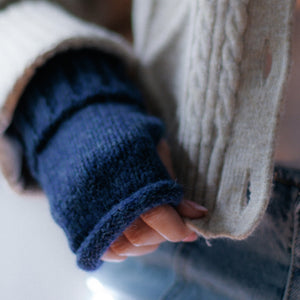 alpaca fingerless gloves