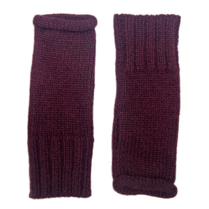 alpaca gloves wine red