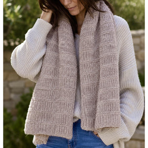 alpaca scarf on model
