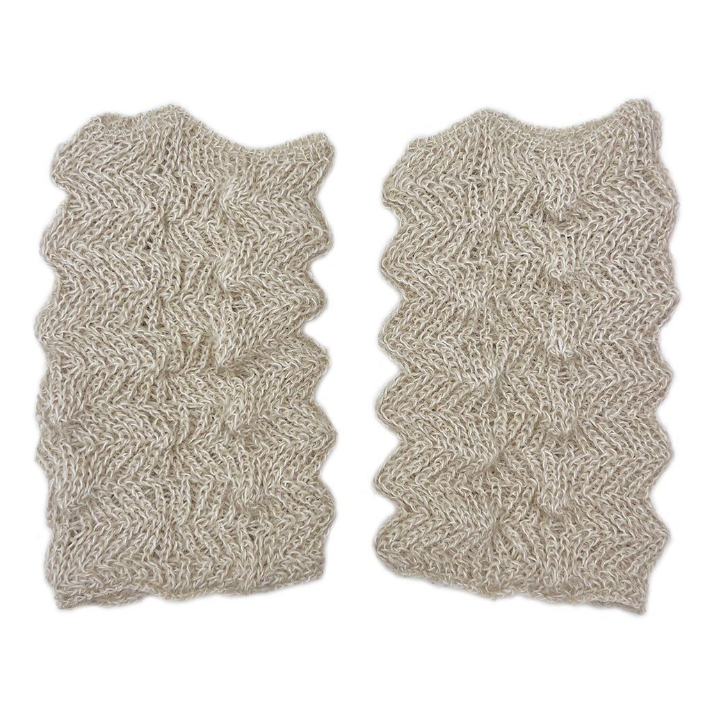 beige alpaca gloves