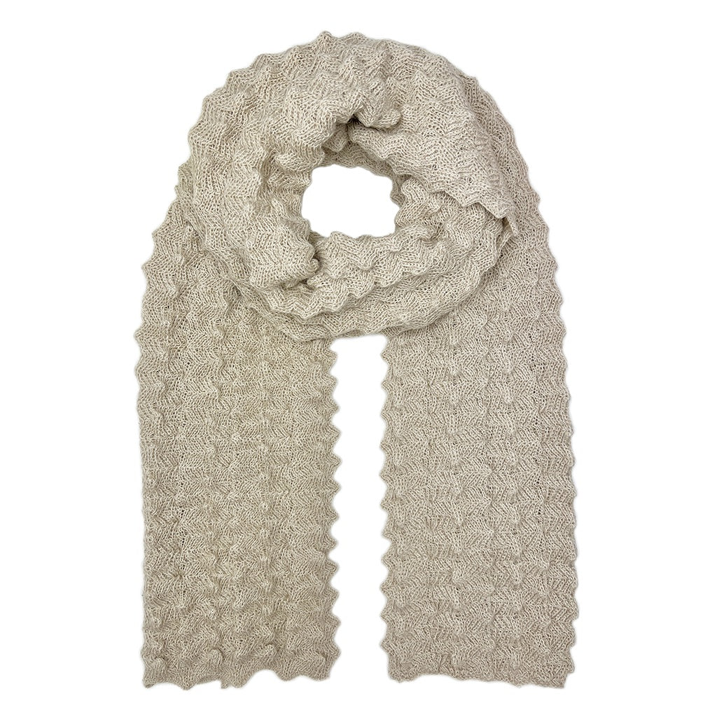 beige alpaca scarf