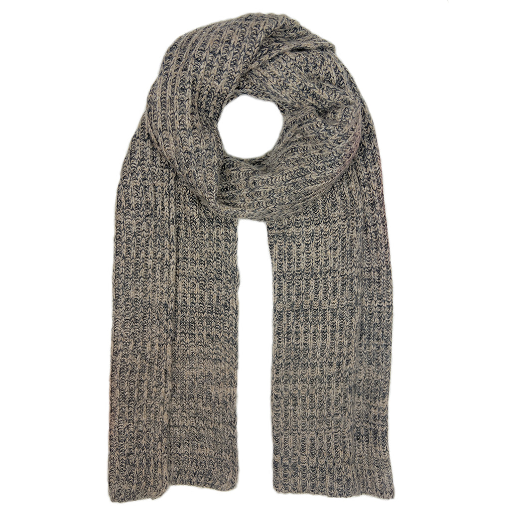 brown black knit cashmere scarf