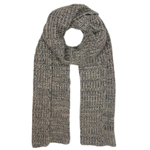 brown black knit cashmere scarf