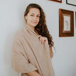 Natural Cashmere Blanket, Himalayan Pashmina Throw, Hand Made In Nepal - Foto 8