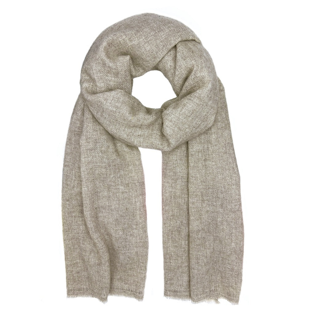 beige cashmere scarf