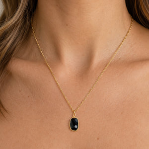 black crystal necklace
