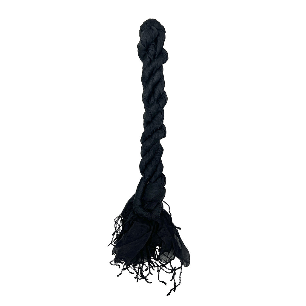 black silk wrap scarf