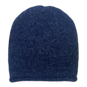 blue alpaca beanie