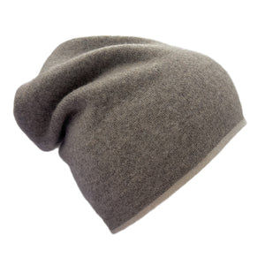brown cashmere beanie hat