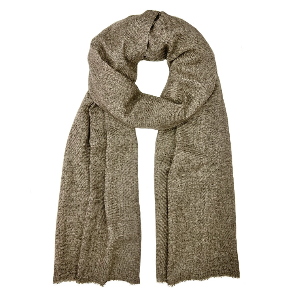 brown fair trade cashmere scarf