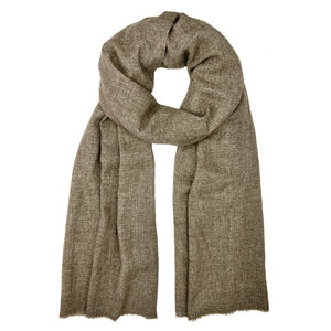 brown fair trade cashmere scarf