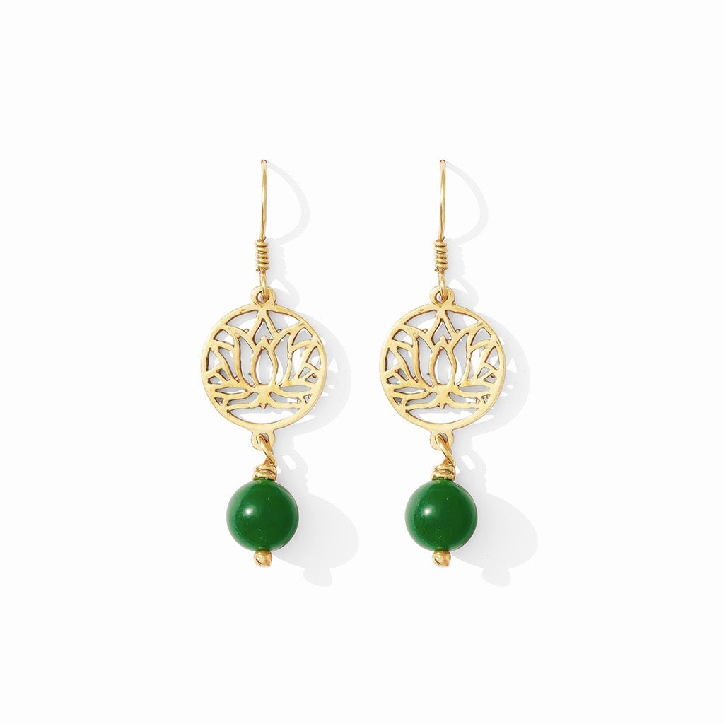 cambodian lotus earrings