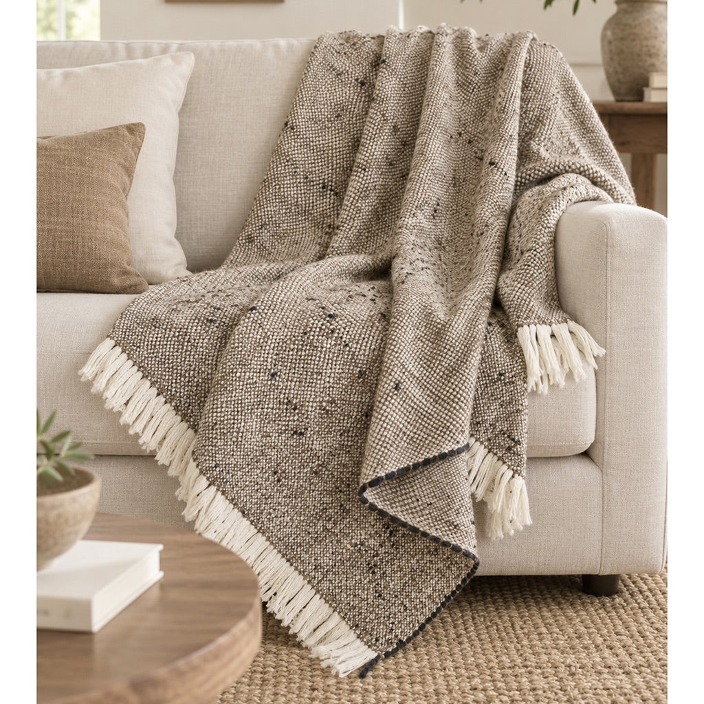 chunky camel alpaca blanket