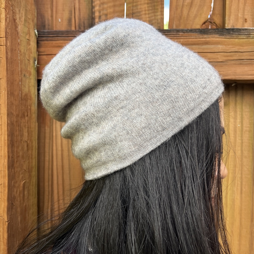 gray cashmere hat