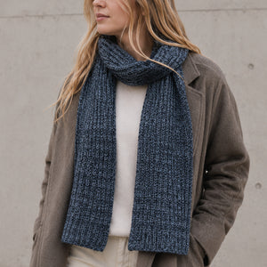 cashmere scarf blue black