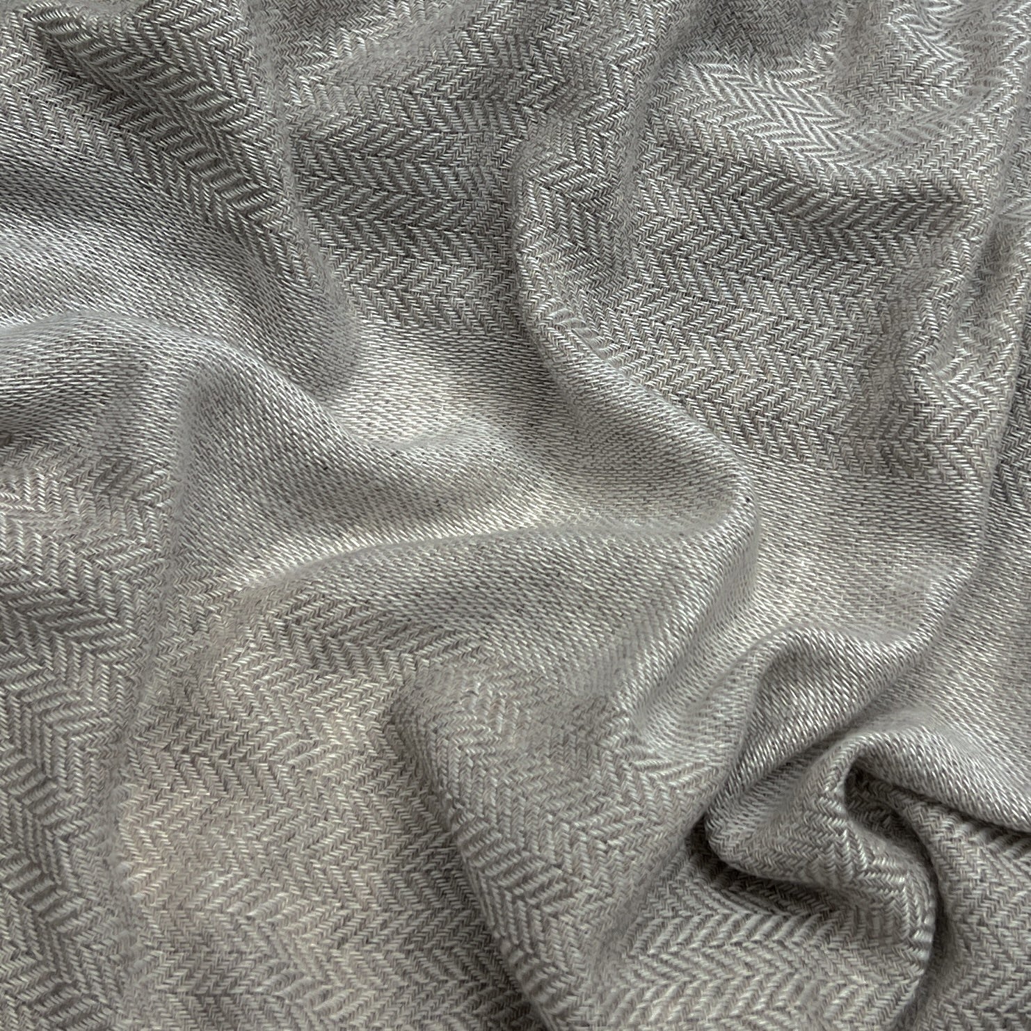 herringbone sheep wool scarf