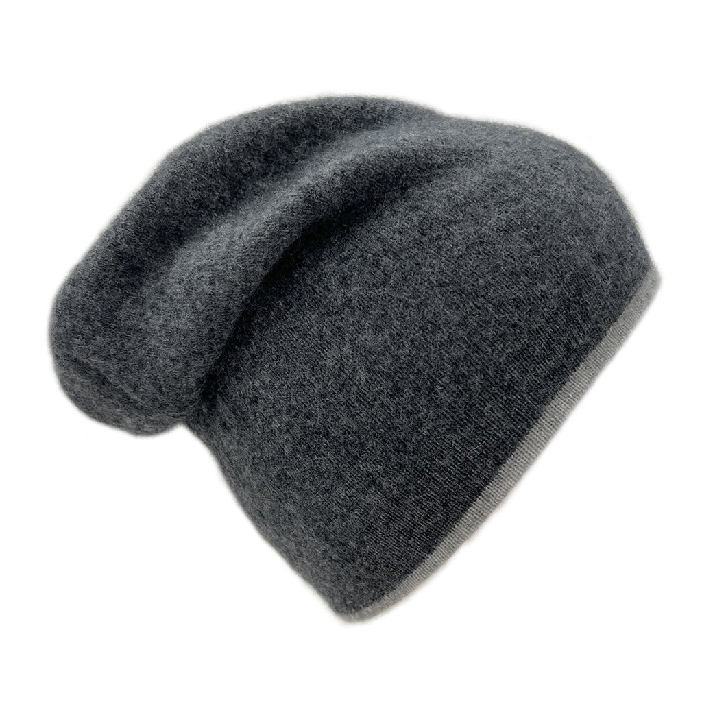 charcoal cashmere beanie