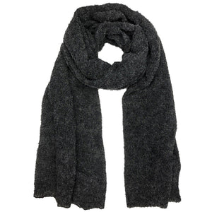 dark gray alpaca plush scarf