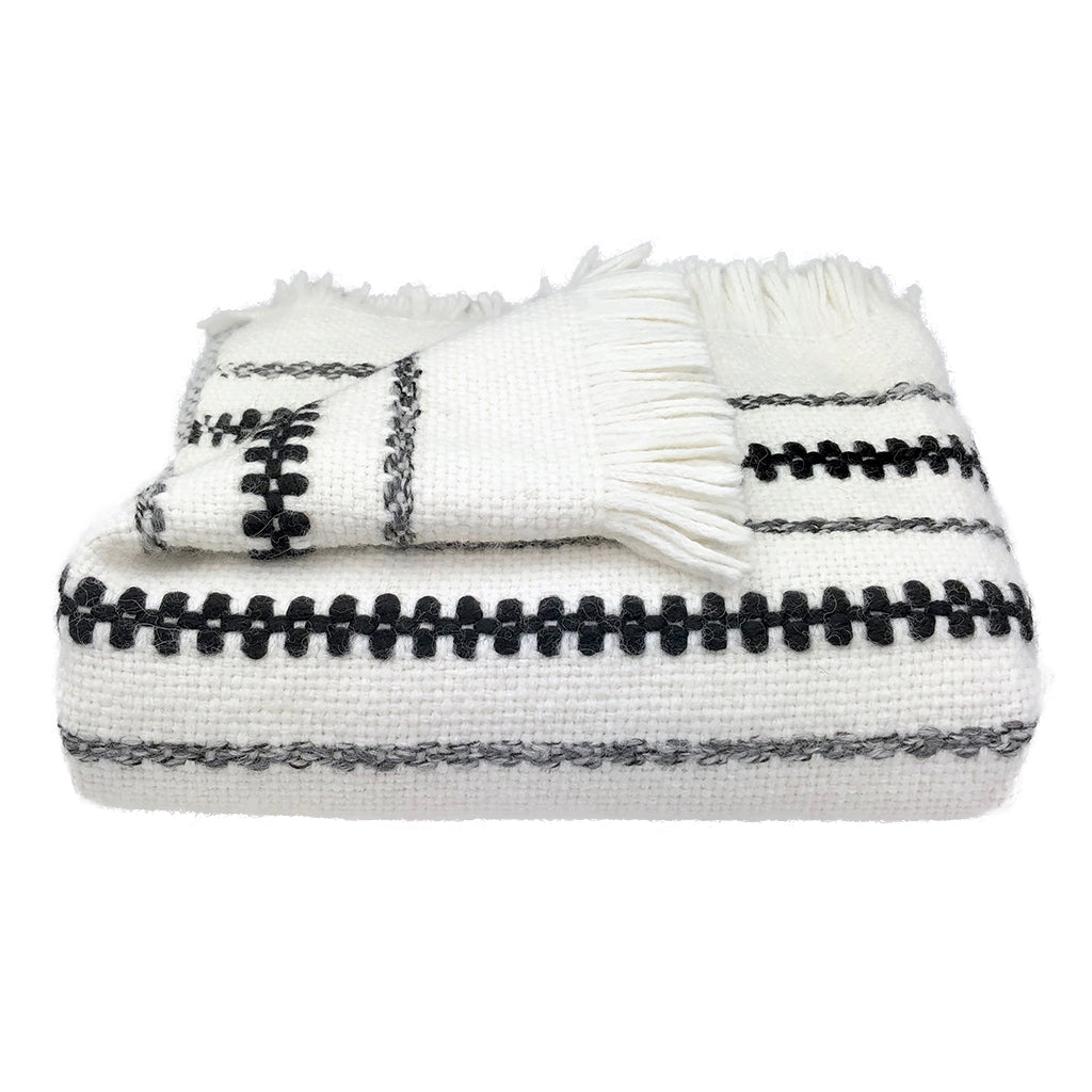 chunky alpaca throw blanket