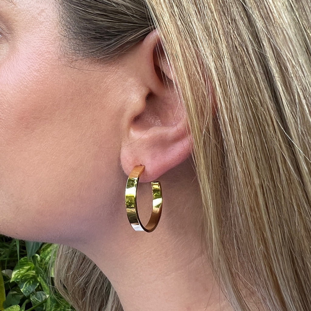 chunky gold hoop earrings