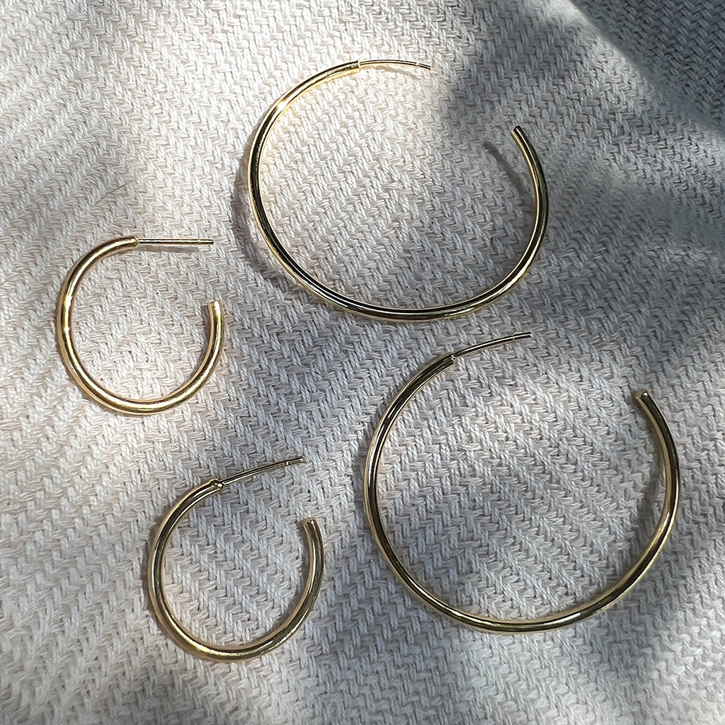 classic gold hoop earrings