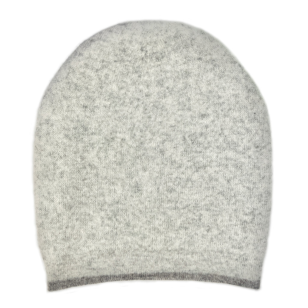 classic gray cashmere beanie