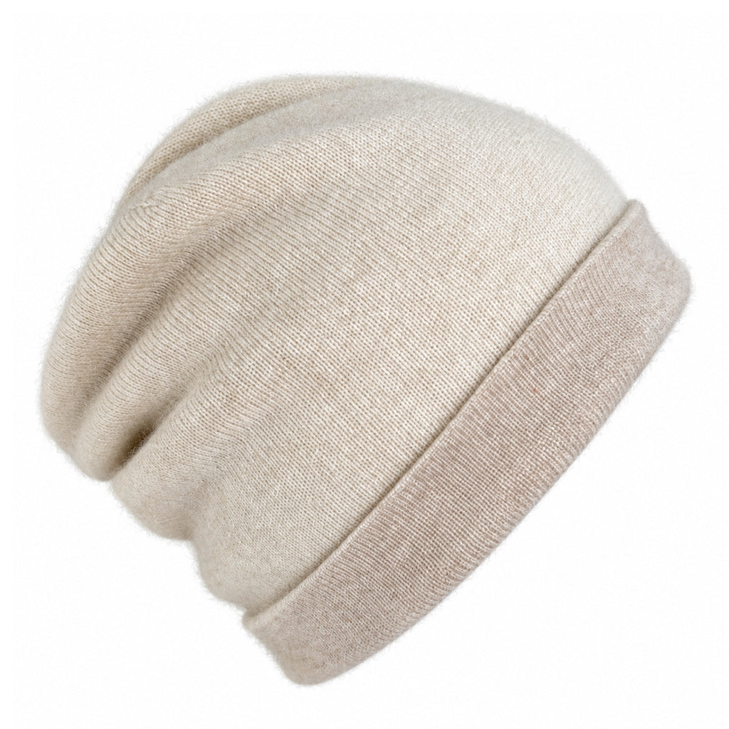 cream beige beanie cashmere