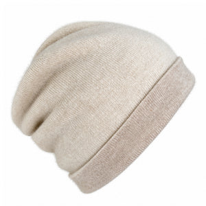 cream beige beanie cashmere