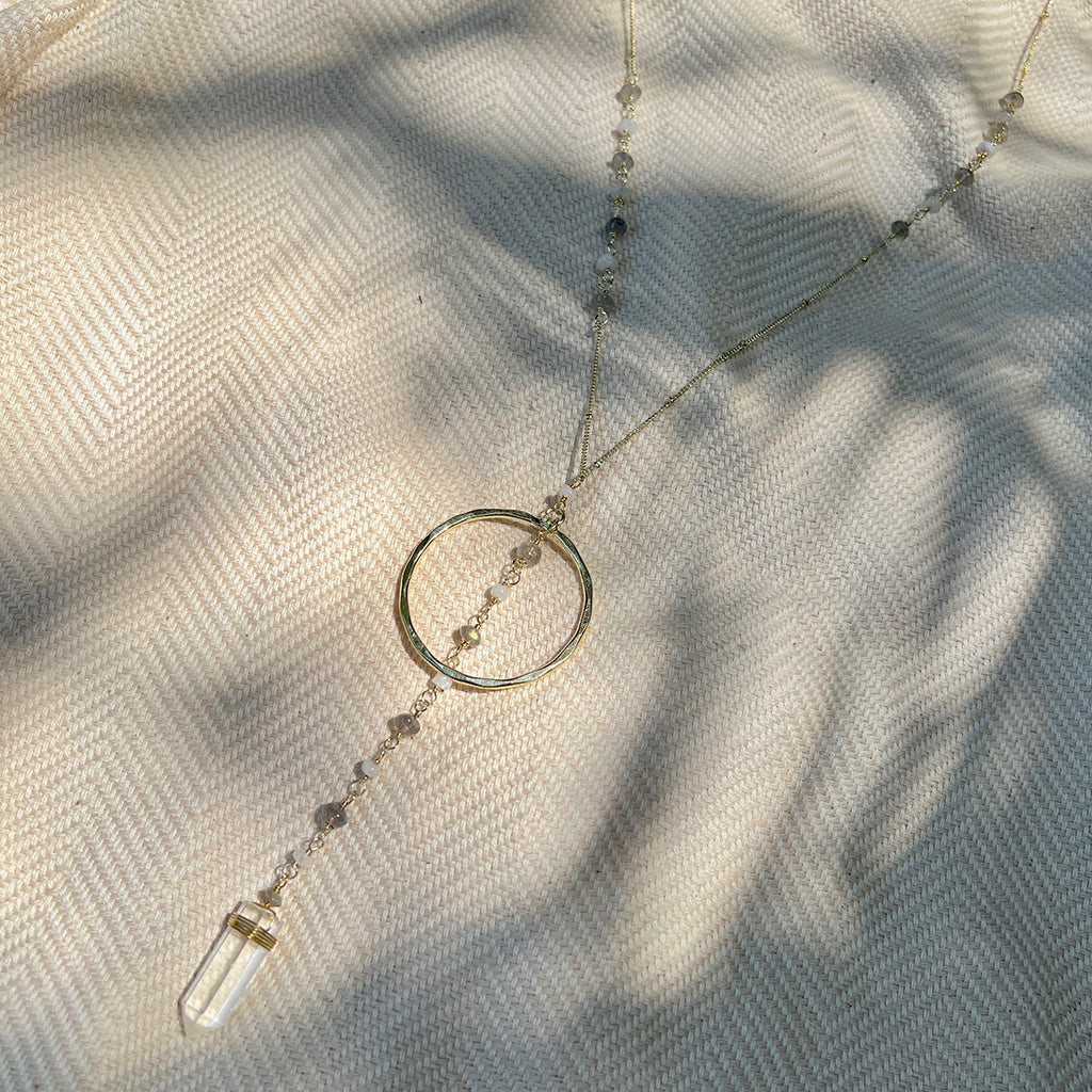crystal y necklace