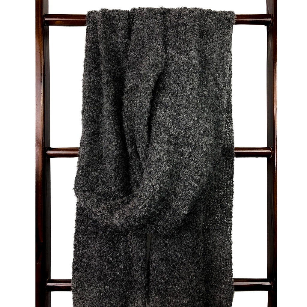 drak gray alpaca scarf