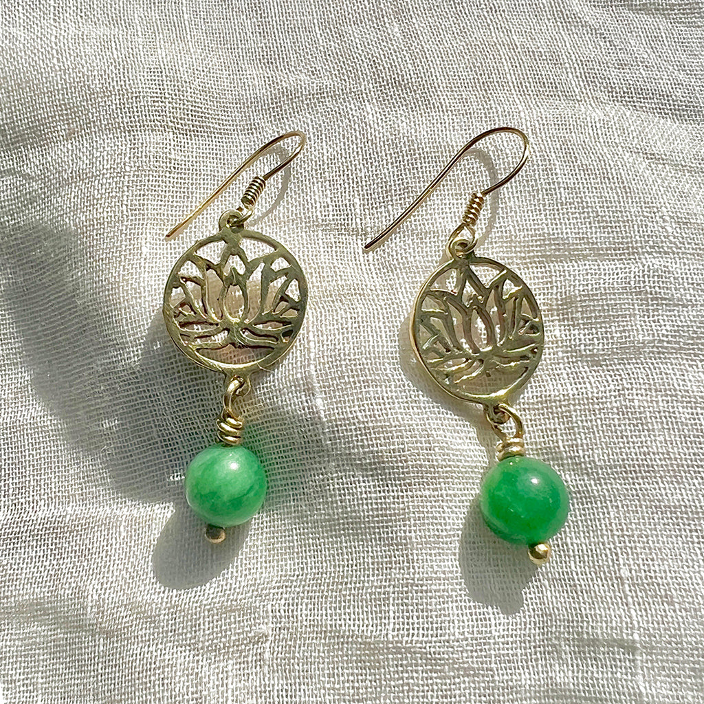 cambodian lotus earrings