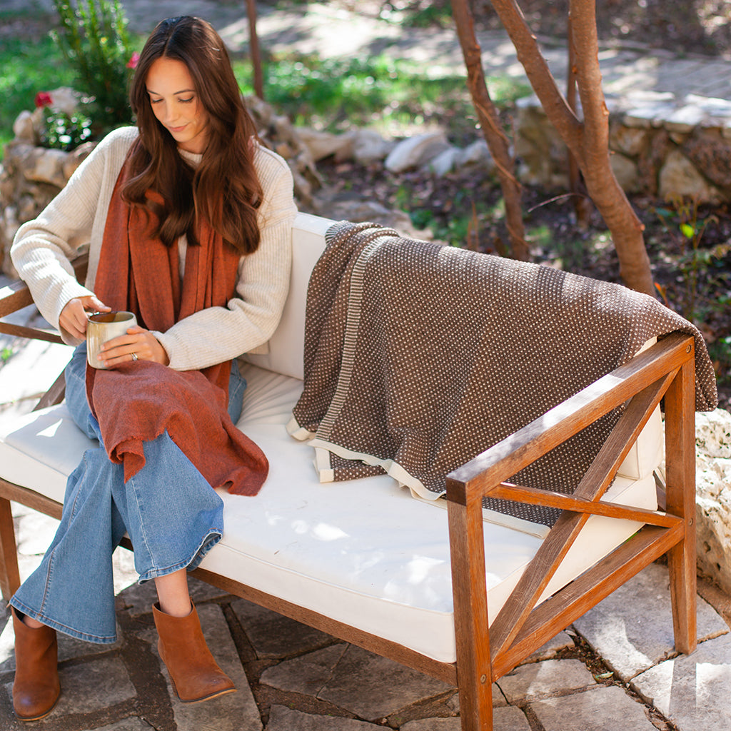 alpaca throw blanket cocoa