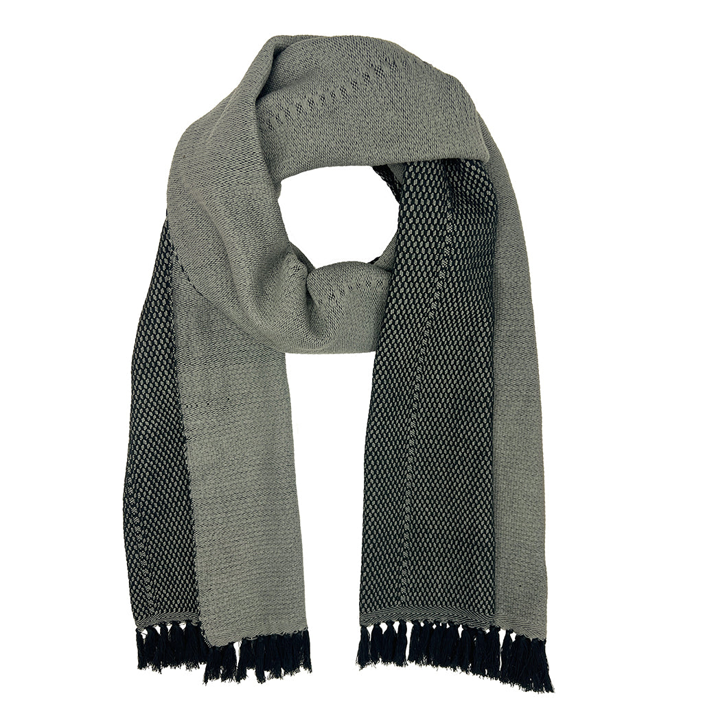 fair trade cotton scarf gray
