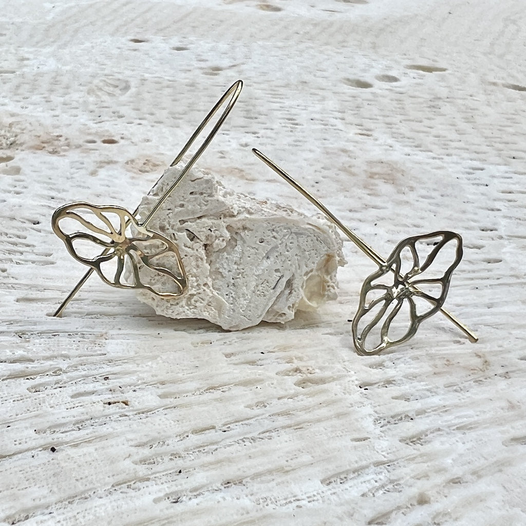 flower threader earrings