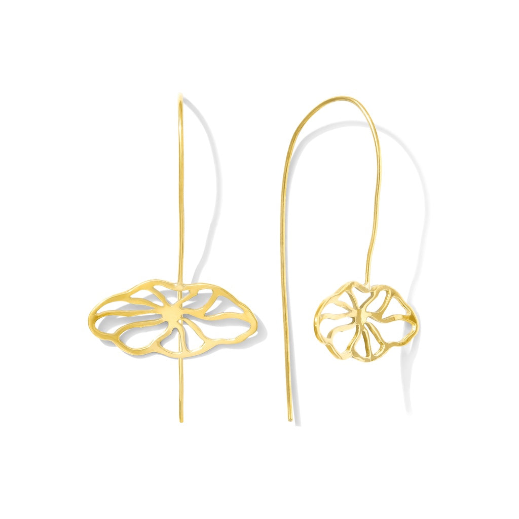 flower threader earrings