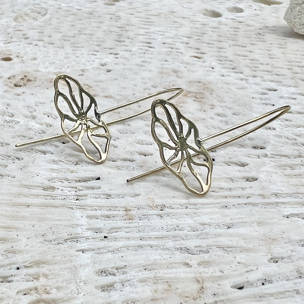 flower threader earrings