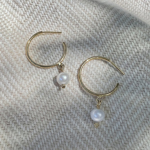 gold pearl earrings fair trade