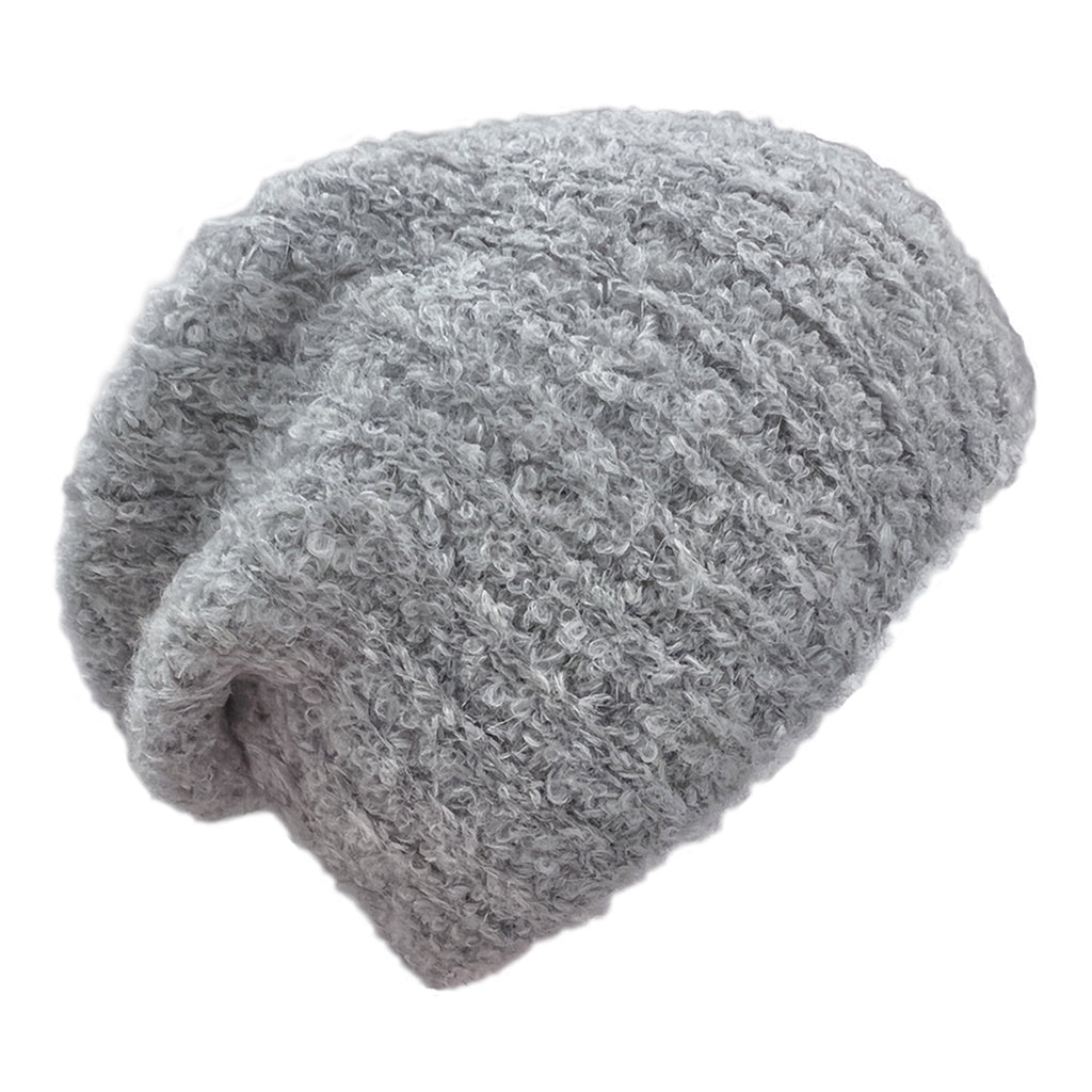 gray alpaca beanie hat