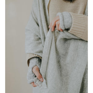 gray cashmere scarf gloves
