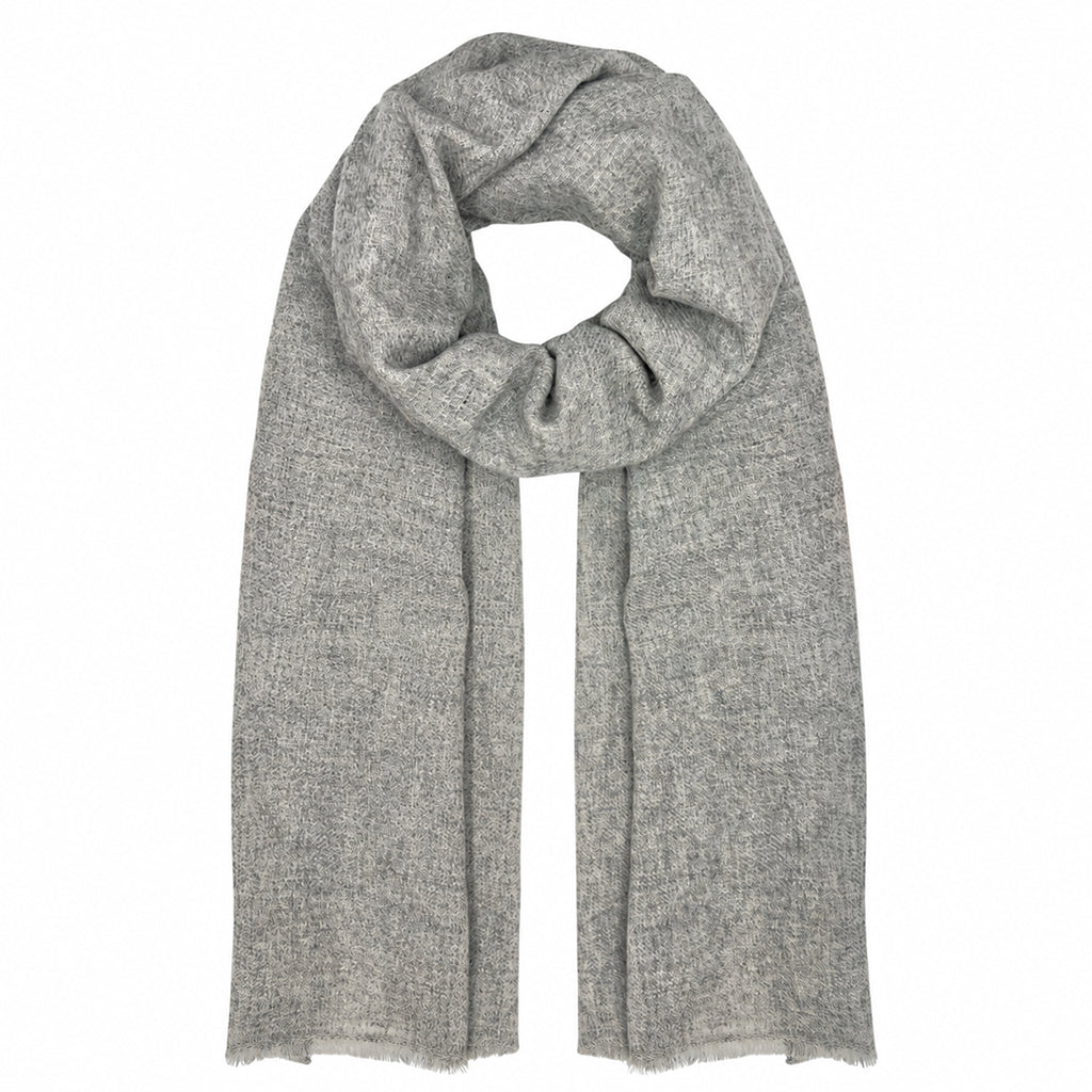 Gray Handloom Cashmere Scarf