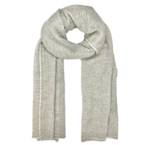 gray herringbone cashmere scarf