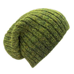 green alpaca hat knit