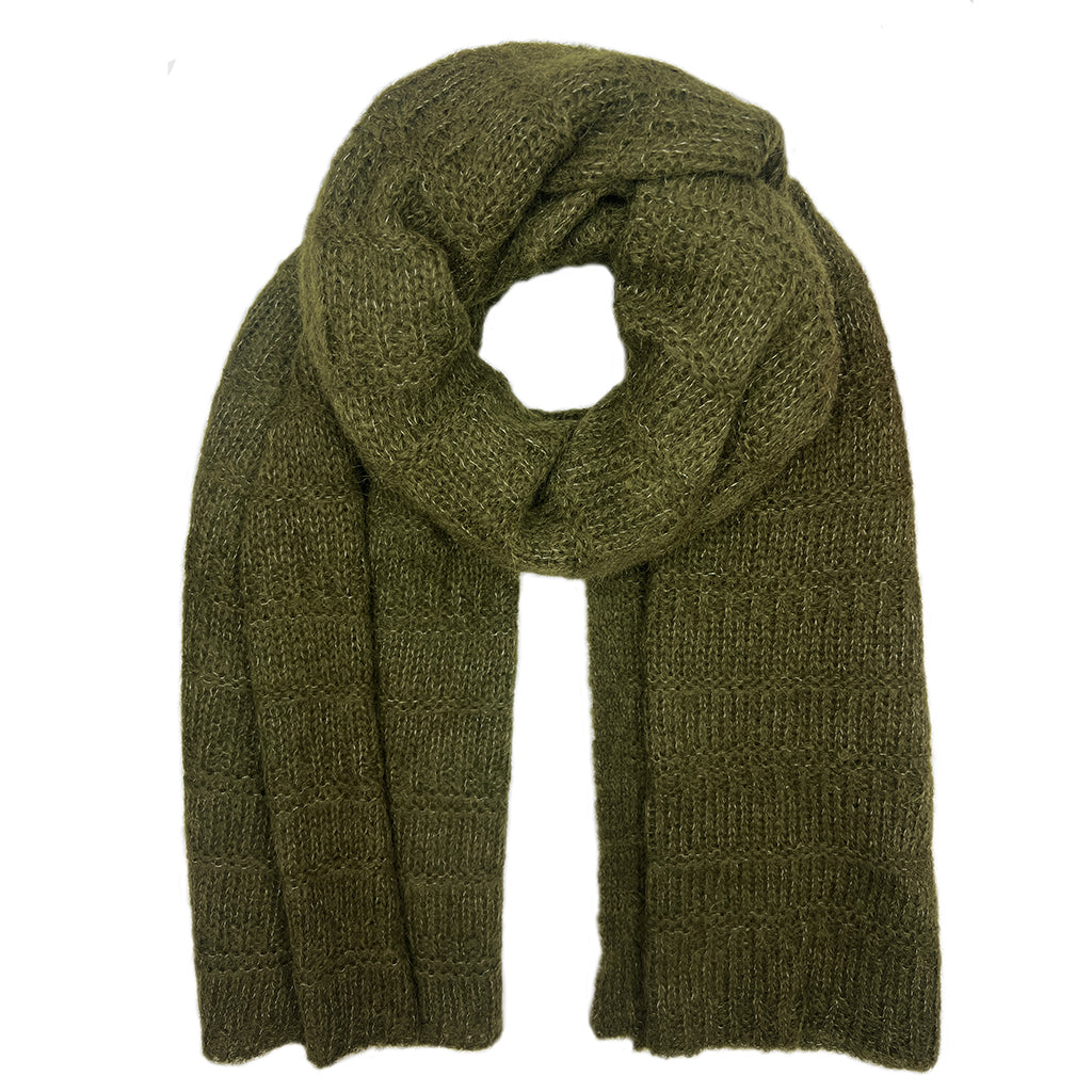 green alpaca scarf