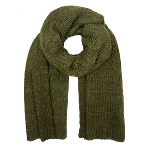 green alpaca scarf