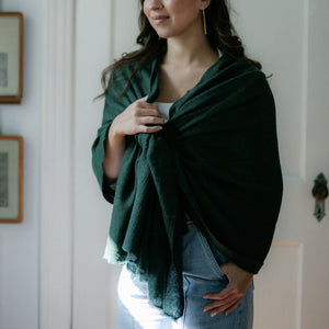 pine wrap cashmere scarf